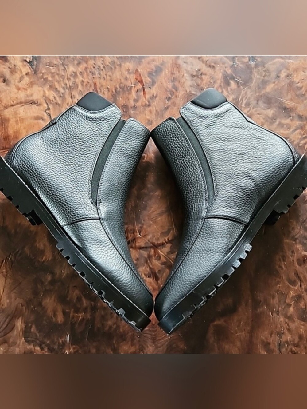 AJ Valenci Leather Upper Slip Resistant Tread Ankle Boot